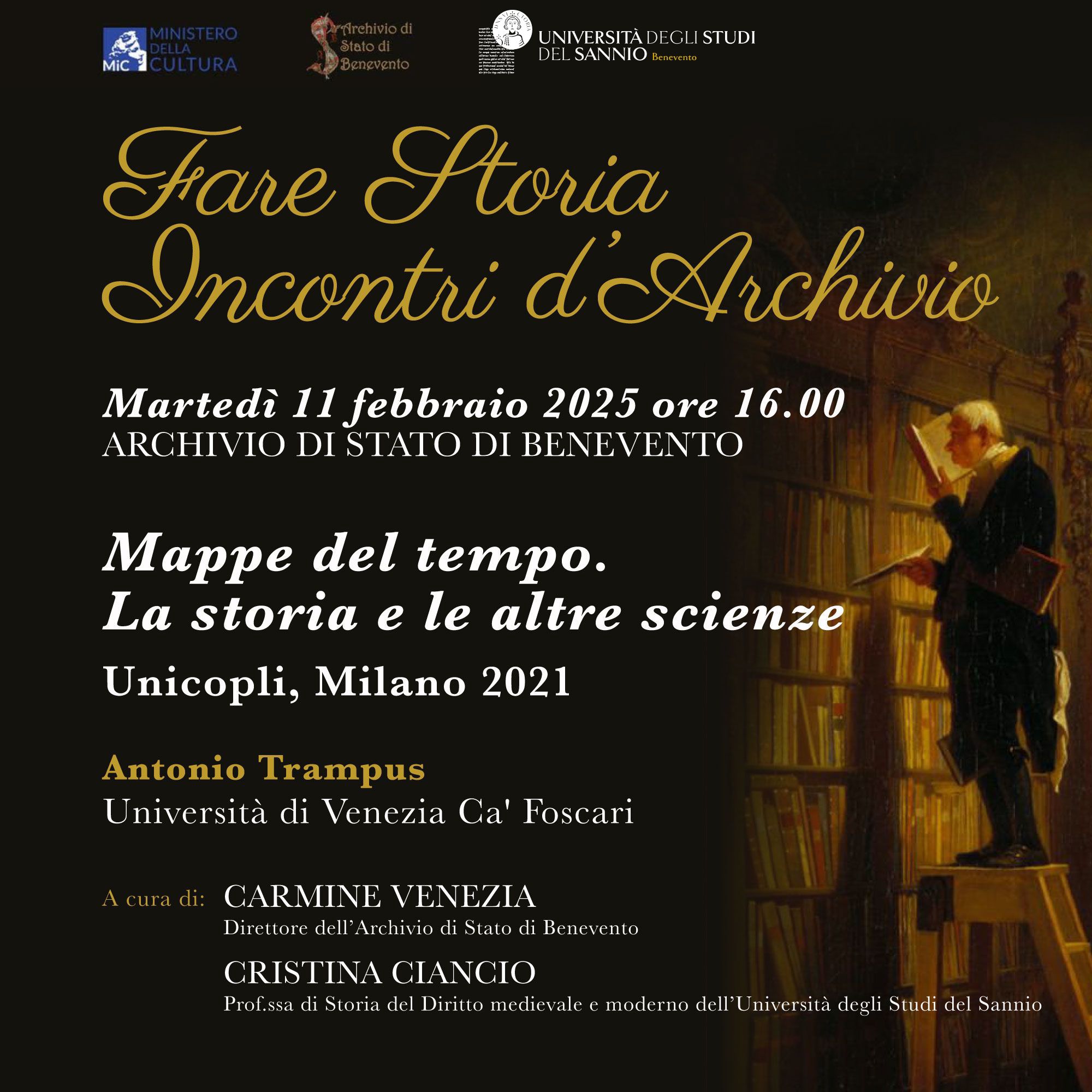 Presentazione del libro "Mappe del tempo. La storia e le altre scienze moderne" del prof. Antonio Trampus